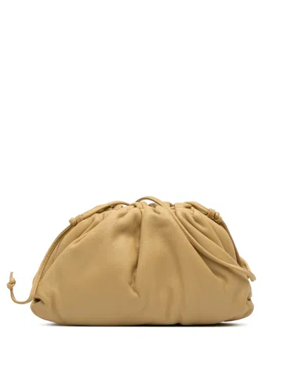 Pre-owned Bottega Veneta 2012-2025 Lambskin The Mini Pouch Crossbody Bag In Brown