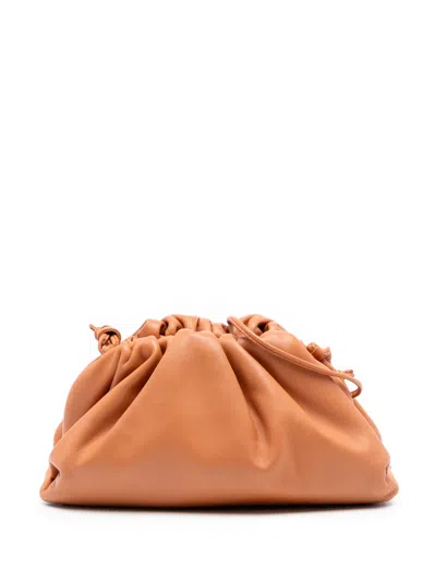 Pre-owned Bottega Veneta 2012-2025 Lambskin The Mini Pouch Crossbody Bag In Brown