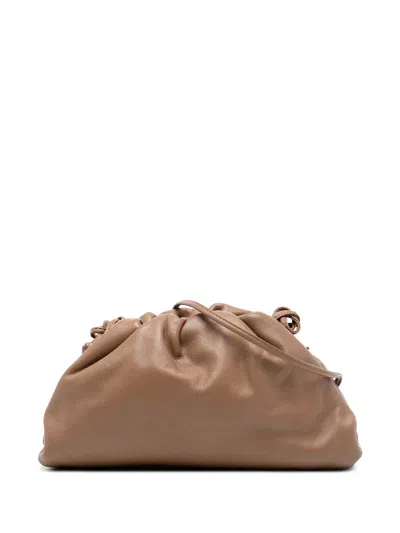 Pre-owned Bottega Veneta 2012-2025 Lambskin The Mini Pouch Crossbody Bag In Brown