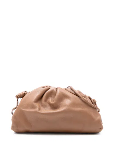 Pre-owned Bottega Veneta 2012-2025 Lambskin The Mini Pouch Crossbody Bag In Brown
