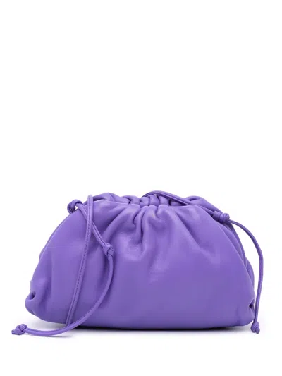 Pre-owned Bottega Veneta 2012-2025 Lambskin The Mini Pouch Crossbody Bag In Purple