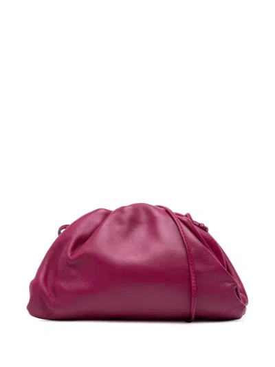 Pre-owned Bottega Veneta 2012-2025 Lambskin The Mini Pouch Crossbody Bag In Purple