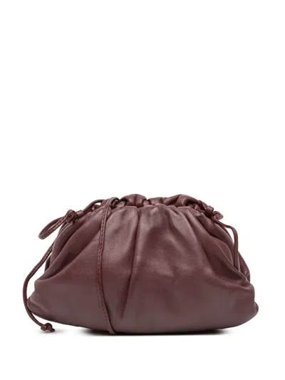 Pre-owned Bottega Veneta 2012-2025 Lambskin The Mini Pouch Crossbody Bag In Red