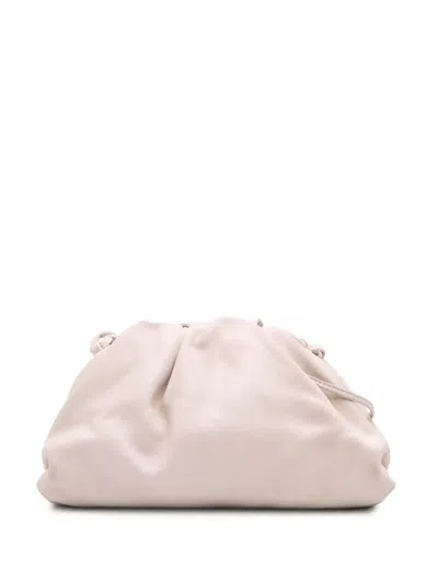 Pre-owned Bottega Veneta 2012-2025 Lambskin The Mini Pouch Crossbody Bag In White