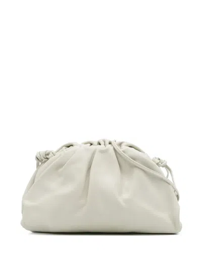 Pre-owned Bottega Veneta 2012-2025 Lambskin The Mini Pouch Crossbody Bag In White