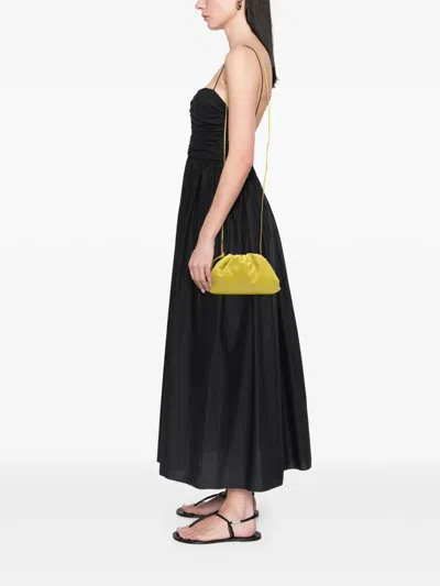 Pre-owned Bottega Veneta 2012-2025 Lambskin The Mini Pouch Crossbody Bag In Yellow