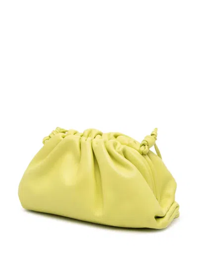 Pre-owned Bottega Veneta 2012-2025 Lambskin The Mini Pouch Crossbody Bag In Yellow