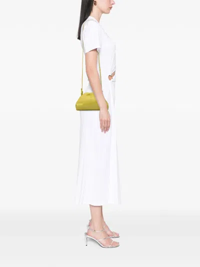Pre-owned Bottega Veneta 2012-2025 Lambskin The Mini Pouch Crossbody Bag In Yellow