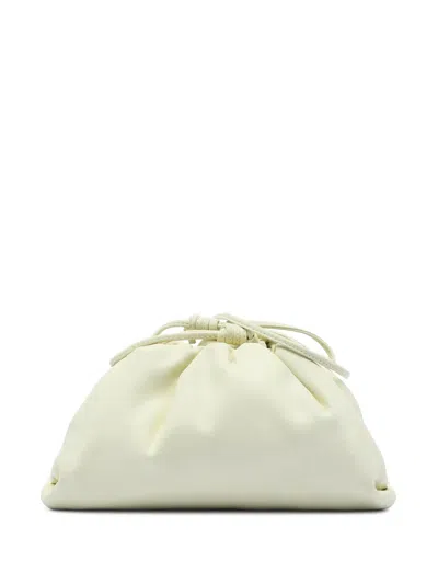 Pre-owned Bottega Veneta 2012-2025 Lambskin The Mini Pouch Crossbody Bag In Yellow