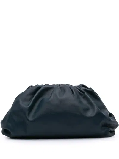 Pre-owned Bottega Veneta 2012-2025 Lambskin The Pouch Clutch Bag In Blue