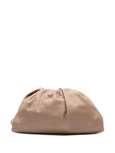 Pre-owned Bottega Veneta 2012-2025 Lambskin The Pouch Clutch Bag In Brown