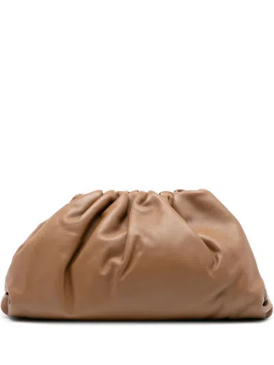 Pre-owned Bottega Veneta 2012-2025 Lambskin The Pouch Clutch Bag In Brown