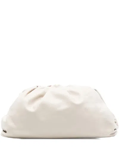 Pre-owned Bottega Veneta 2012-2025 Lambskin The Pouch Clutch Bag In White