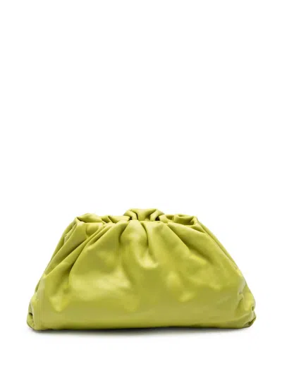 Pre-owned Bottega Veneta 2012-2025 Lambskin The Pouch Clutch Bag In Yellow