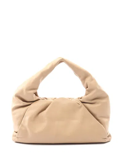 Pre-owned Bottega Veneta 2012-2025 Lambskin The Pouch Shoulder Bag In Brown