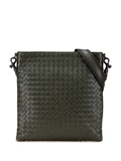 Pre-owned Bottega Veneta 2012-2025 Leather Intrecciato Crossbody Bag