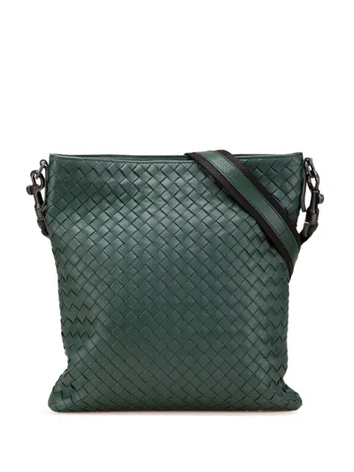 Pre-owned Bottega Veneta 2012-2025 Leather Intrecciato Crossbody Bag