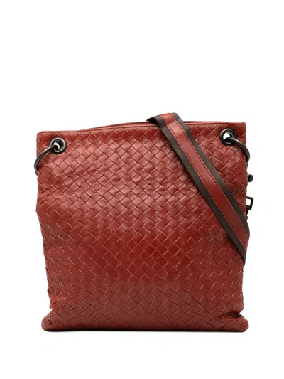 Pre-owned Bottega Veneta 2012-2025 Leather Intrecciato Crossbody Bag