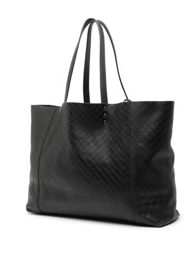 Pre-owned Bottega Veneta 2012-2025 Leather Intrecciomirage Tote Bag In Black