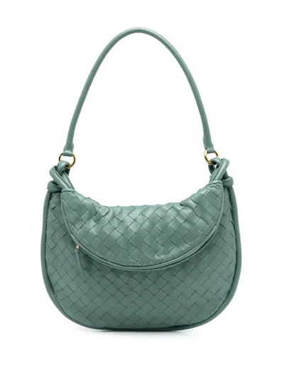 Pre-owned Bottega Veneta 2012-2025 Medium Nappa Intrecciato Gemelli Hobo Bag In Green