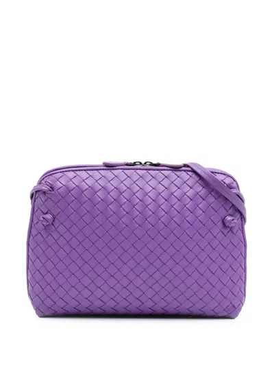Pre-owned Bottega Veneta 2012-2025 Medium Nappa Intrecciato Nodini Crossbody Bag