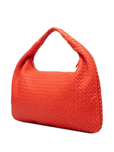 Pre-owned Bottega Veneta 2012-2025 Medium Nappa Intrecciato Veneta Hobo Bag In Orange