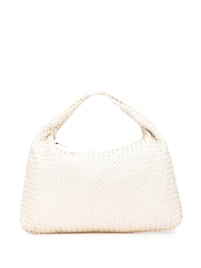 Pre-owned Bottega Veneta 2012-2025 Medium Nappa Intrecciato Veneta Hobo Bag In White