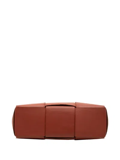 Pre-owned Bottega Veneta 2012-2025 Medium Nappa Maxi Intrecciato Arco Tote Bag In Brown