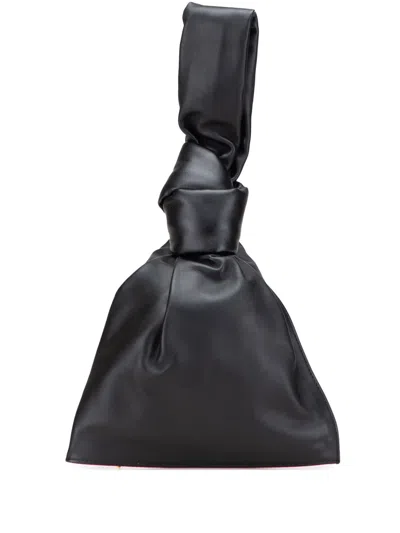 Pre-owned Bottega Veneta 2012-2025 Mini Calfskin Bv Twist Bag Handbag In Black