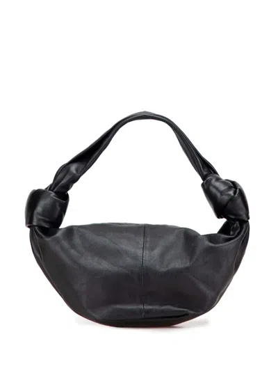 Pre-owned Bottega Veneta 2012-2025 Mini Calfskin Double Knot Bag Handbag In Black