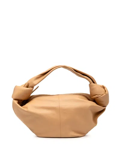 Pre-owned Bottega Veneta 2012-2025 Mini Calfskin Double Knot Bag Handbag In Brown