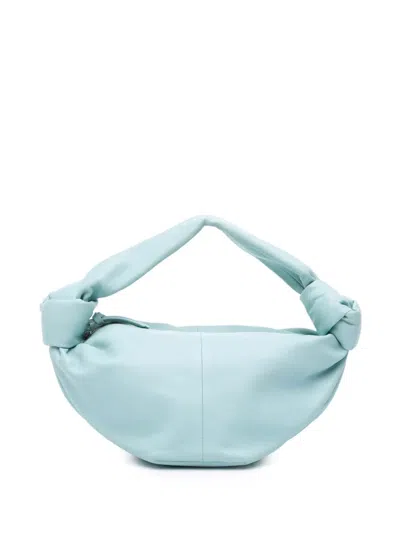 Pre-owned Bottega Veneta 2012-2025 Mini Calfskin Double Knot Handbag In Blue