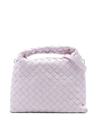 Pre-owned Bottega Veneta 2012-2025 Mini Calfskin Intrecciato Hop Satchel In Pink