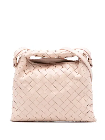 Pre-owned Bottega Veneta 2012-2025 Mini Calfskin Intrecciato Hop Satchel In Pink