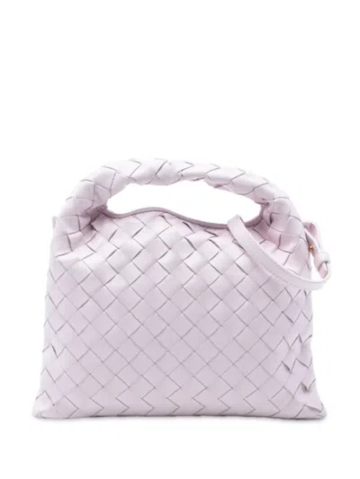 Pre-owned Bottega Veneta 2012-2025 Mini Calfskin Intrecciato Hop Satchel In Pink