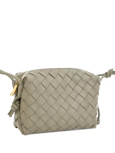 Pre-owned Bottega Veneta 2012-2025 Mini Lambskin Intrecciato Loop Camera Bag Crossbody Bag In Green
