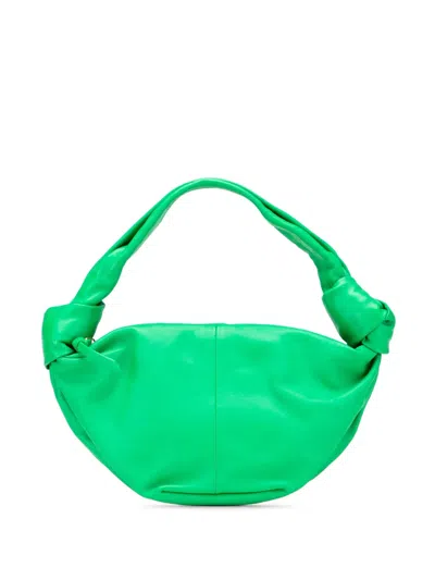 Pre-owned Bottega Veneta 2012-2025 Mini Nappa Double Knot Bag Handbag In Green