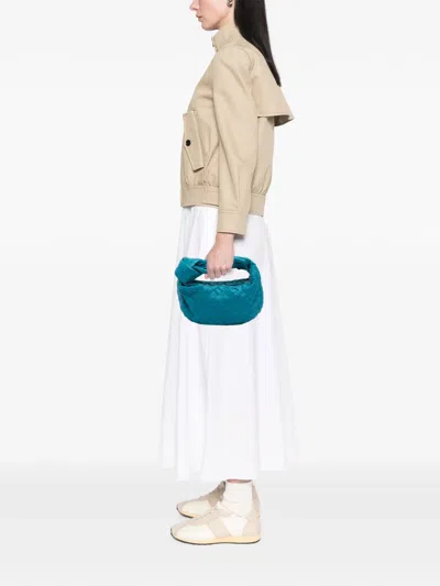 Pre-owned Bottega Veneta 2012-2025 Mini Nappa Intrecciato Jodie Hobo Bag In Blue