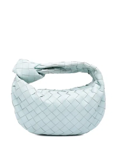 Pre-owned Bottega Veneta 2012-2025 Mini Nappa Intrecciato Jodie Hobo Bag In Blue
