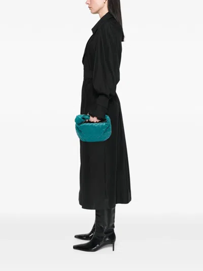 Pre-owned Bottega Veneta 2012-2025 Mini Nappa Intrecciato Jodie Hobo Bag In Blue