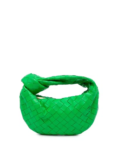 Pre-owned Bottega Veneta 2012-2025 Mini Nappa Intrecciato Jodie Hobo Bag In Green
