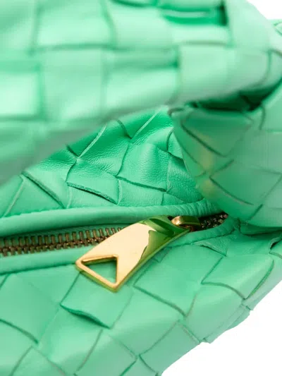 Pre-owned Bottega Veneta 2012-2025 Mini Nappa Intrecciato Jodie Hobo Bag In Green