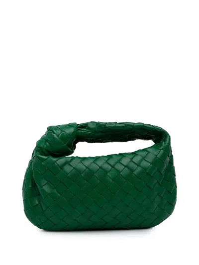 Pre-owned Bottega Veneta 2012-2025 Mini Nappa Intrecciato Jodie Hobo Bag In Green