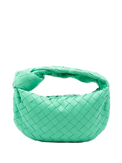 Pre-owned Bottega Veneta 2012-2025 Mini Nappa Intrecciato Jodie Hobo Bag In Green