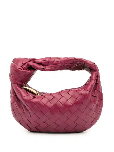 Pre-owned Bottega Veneta 2012-2025 Mini Nappa Intrecciato Jodie Hobo Bag In Pink