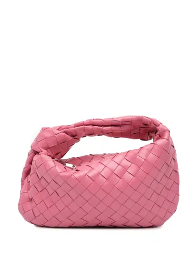 Pre-owned Bottega Veneta 2012-2025 Mini Nappa Intrecciato Jodie Hobo Bag In Pink