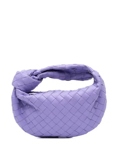 Pre-owned Bottega Veneta 2012-2025 Mini Nappa Intrecciato Jodie Hobo Bag In Purple