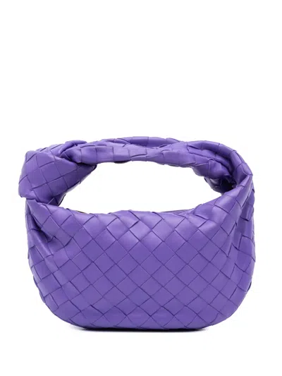 Pre-owned Bottega Veneta 2012-2025 Mini Nappa Intrecciato Jodie Hobo Bag In Purple