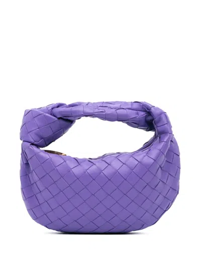 Pre-owned Bottega Veneta 2012-2025 Mini Nappa Intrecciato Jodie Hobo Bag In Purple