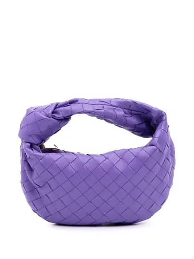 Pre-owned Bottega Veneta 2012-2025 Mini Nappa Intrecciato Jodie Hobo Bag In Purple